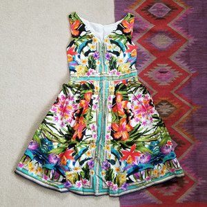 Maggie London Multi-Color Tropical Cocktail Dress